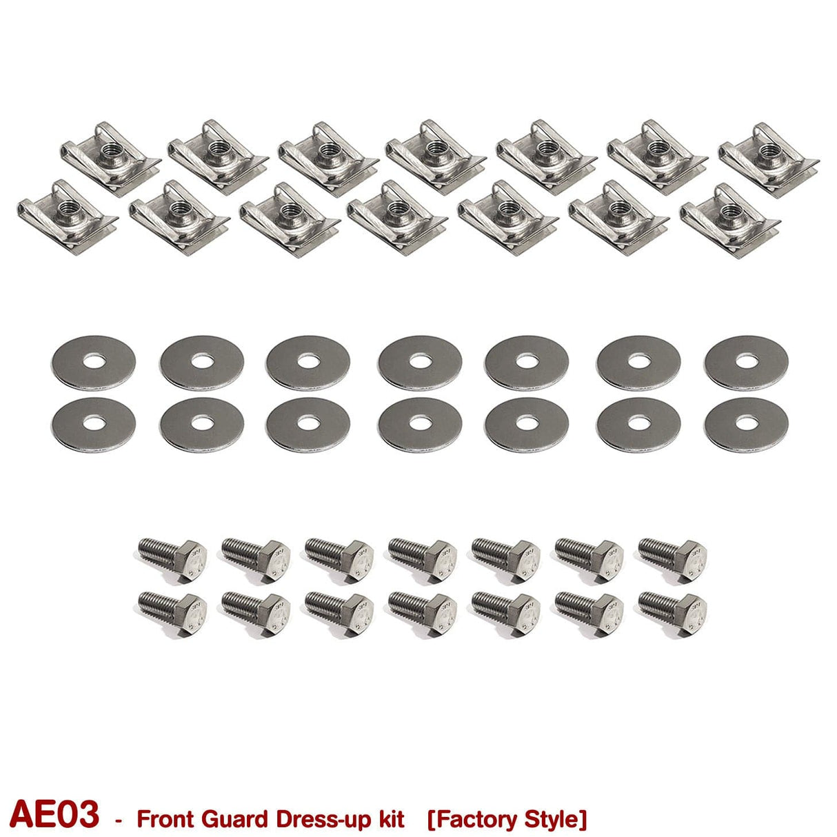 FRONT GUARD STAINLESS FASTENER KIT for VB VC VH VK VL - HOLDCOM AUTO PARTS