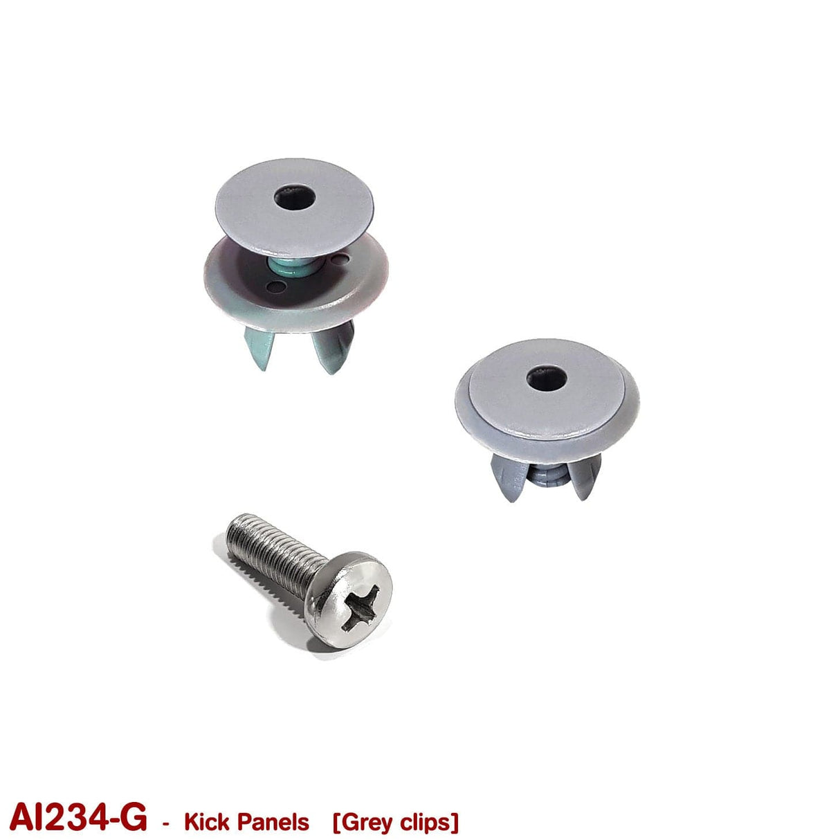 KICK PANEL CLIPS and SCREW (GREY) for VB VC VH VK VL - HOLDCOM AUTO PARTS