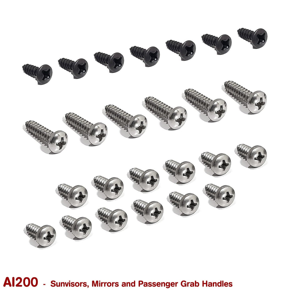 SUNVISOR, MIRRORS and GRAB HANDLE SCREWS for VB VC VH VK VL - HOLDCOM AUTO PARTS