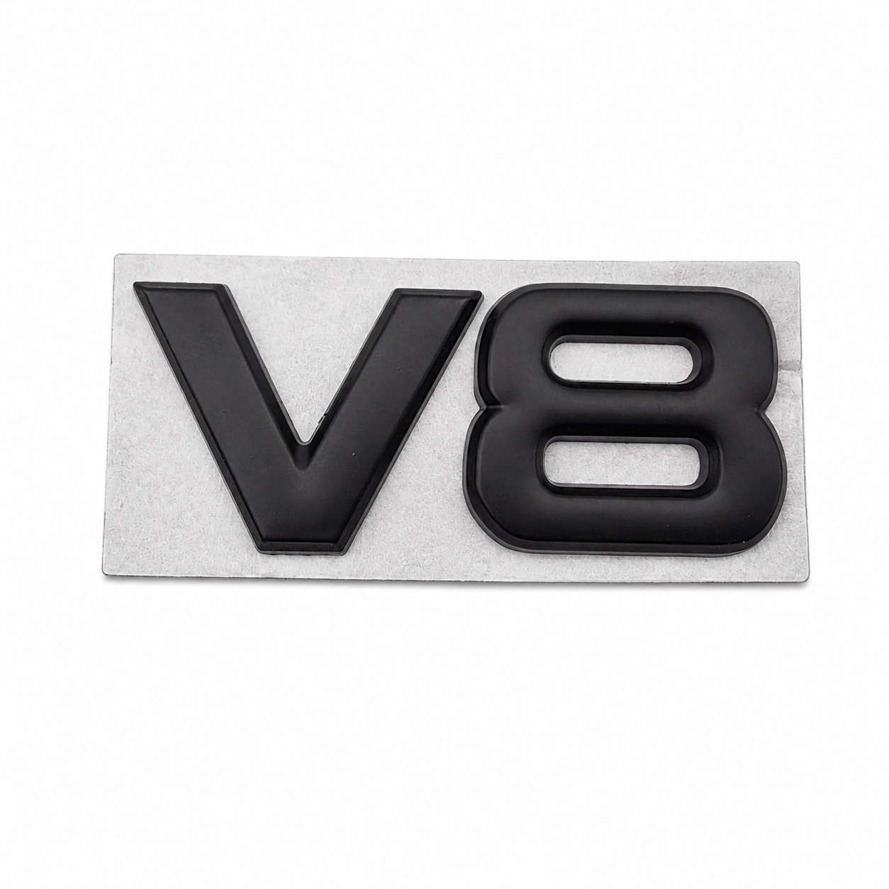 METAL V8 BADGE - MATTE BLACK  (UNIVERSAL)