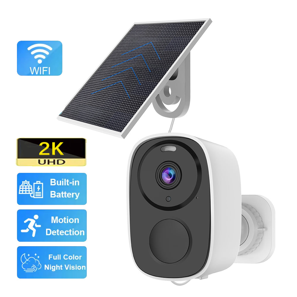 WIRELESS 2K CCTV CAMERA with SOLAR PANEL