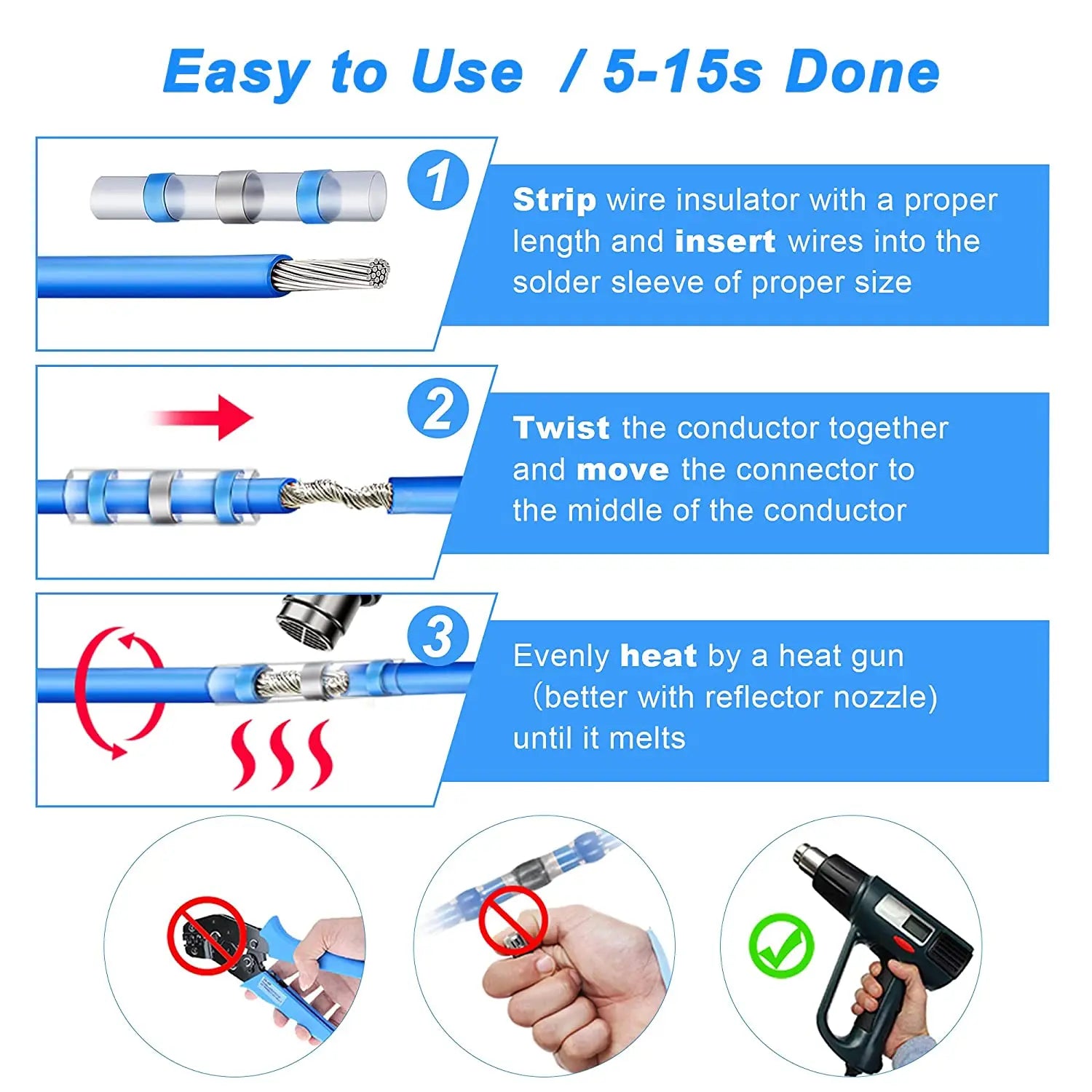 SOLDER SEAL JOINER KIT 100PCS - HARNESS / WIRE/ LOOM REPAIR