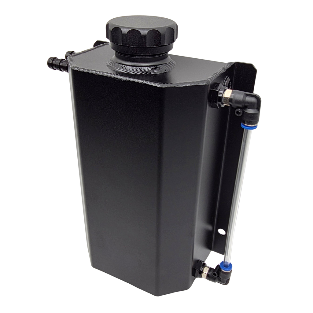 BLACK ALUMINIUM COOLANT RESERVOIR BOTTLE  (UNIVERSAL)