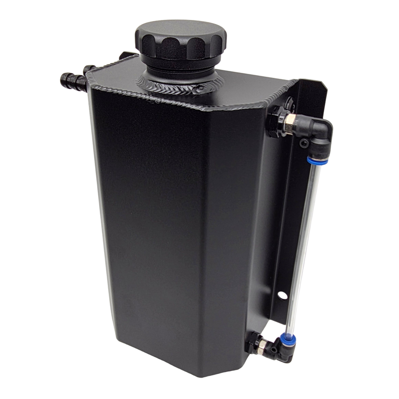 BLACK ALUMINIUM COOLANT RESERVOIR BOTTLE  (UNIVERSAL)