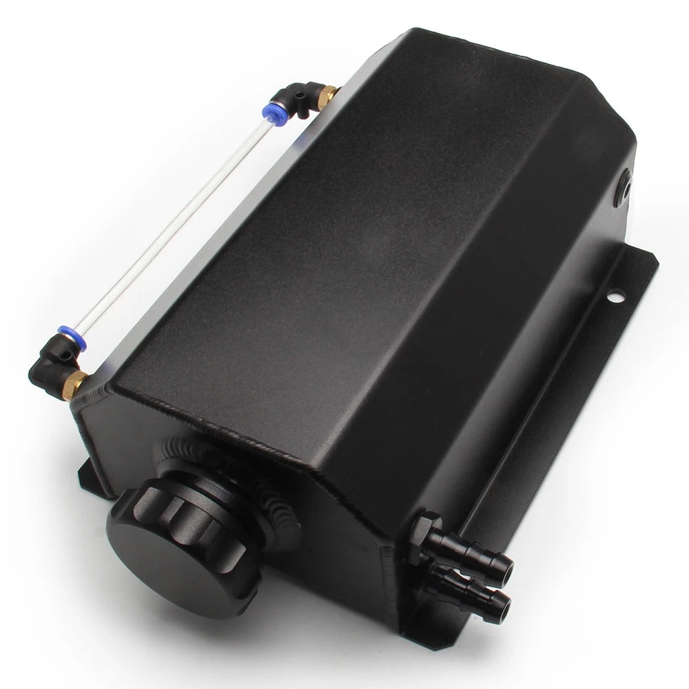 BLACK ALUMINIUM COOLANT RESERVOIR BOTTLE  (UNIVERSAL)