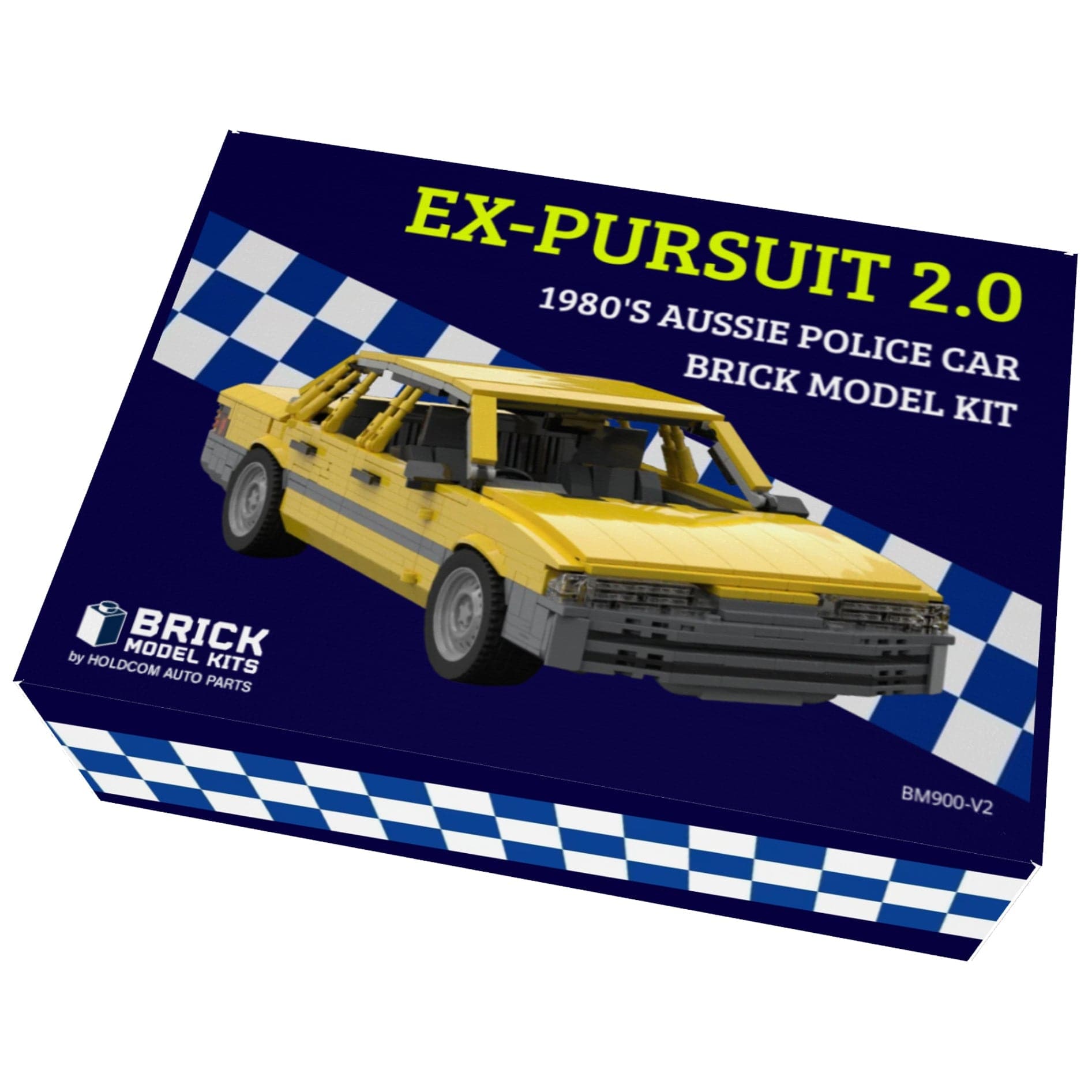 "Ex Pursuit 2.0" 1980s Aussie Police Car Brick Model Kit