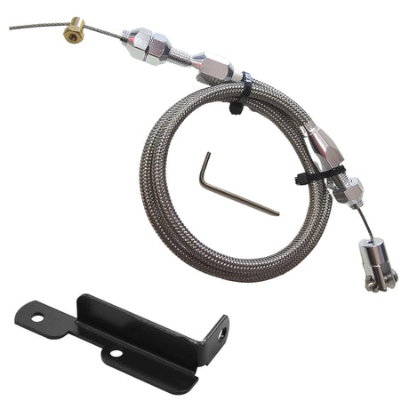 BRAIDED ACCELERATOR CABLE with BRACKET for LS1 - HOLDCOM AUTO PARTS