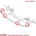 BUMPER RUBBER STRIP FASTENERS for VB VC VH - HOLDCOM AUTO PARTS