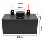 BLACK ALUMINIUM WINDSCREEN WASHER BOTTLE  (UNIVERSAL)