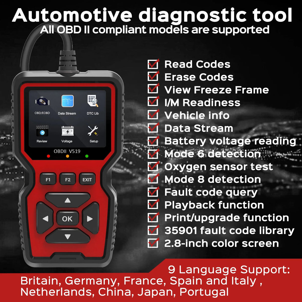 OBDII SCAN TOOL - HOLDCOM AUTO PARTS