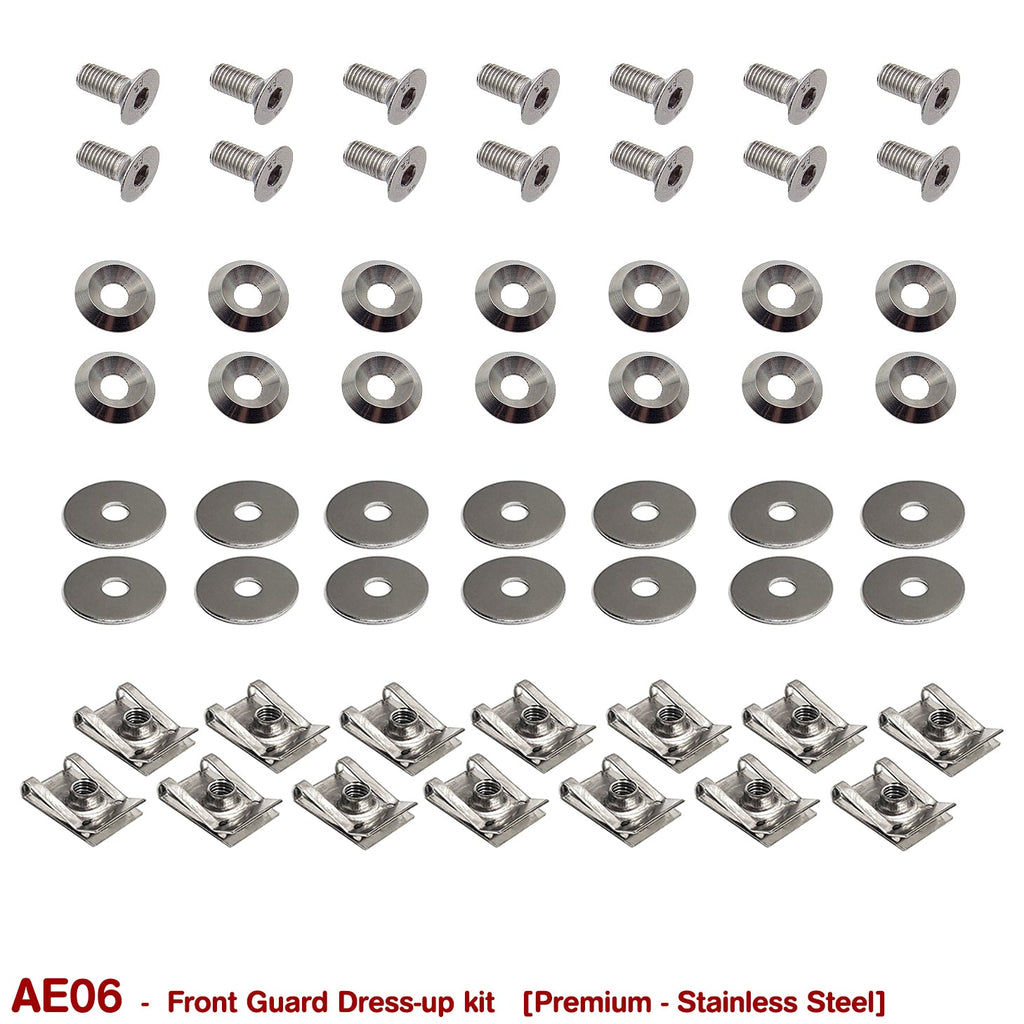 PREMIUM FRONT GUARD BOLT DRESS UP KIT for VB VC VH VK VL VN VP VR VS (STAINLESS STEEL) - HOLDCOM AUTO PARTS