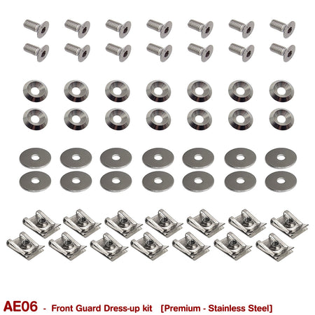PREMIUM FRONT GUARD BOLT DRESS UP KIT for VB VC VH VK VL VN VP VR VS (STAINLESS STEEL) - HOLDCOM AUTO PARTS