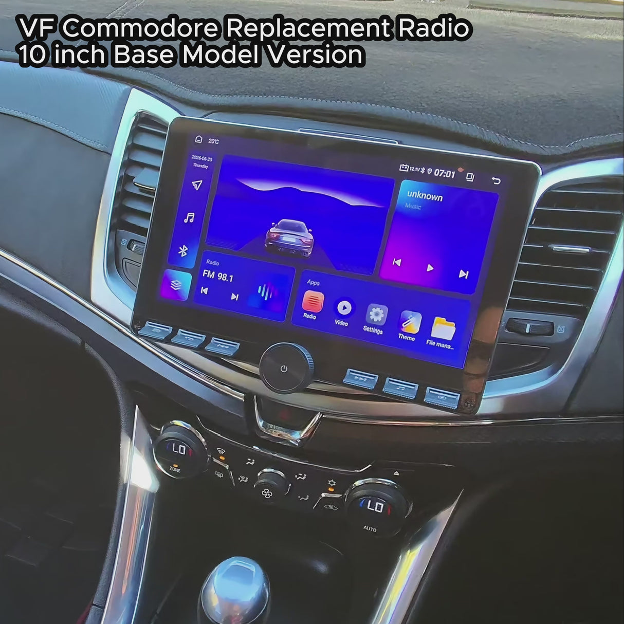 10" TOUCH SCREEN RADIO for VF and CHEVROLET SS  (BASE MODEL)