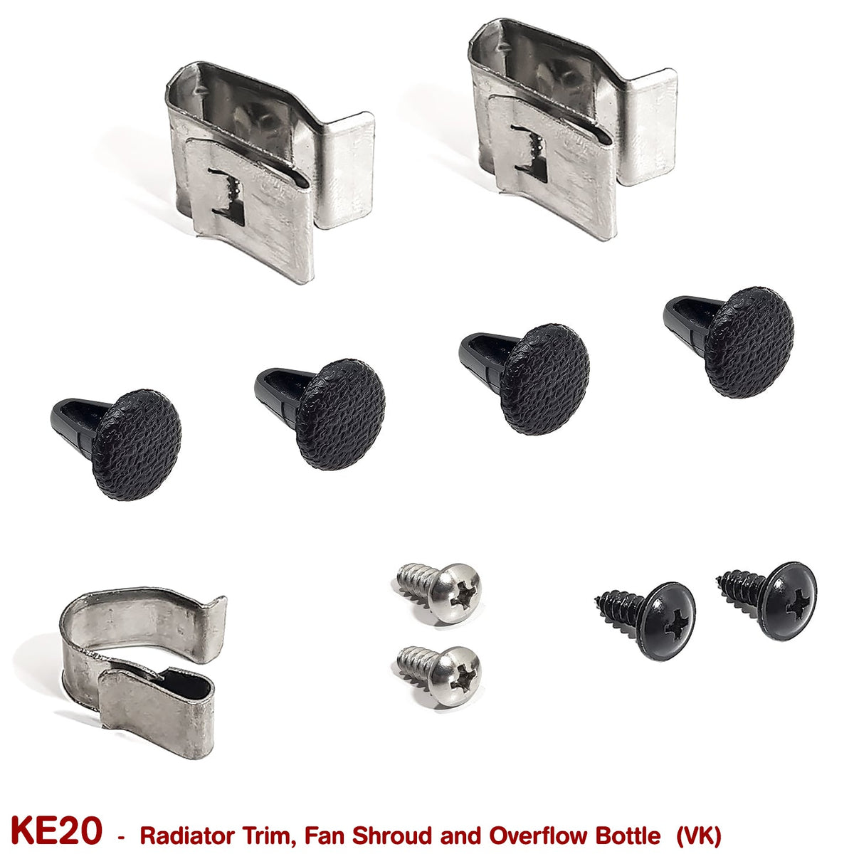 BRAND NEW VK RADIATOR TRIM, FAN SHROUD, OVERFLOW CLIPS and SCREWS, GM ...