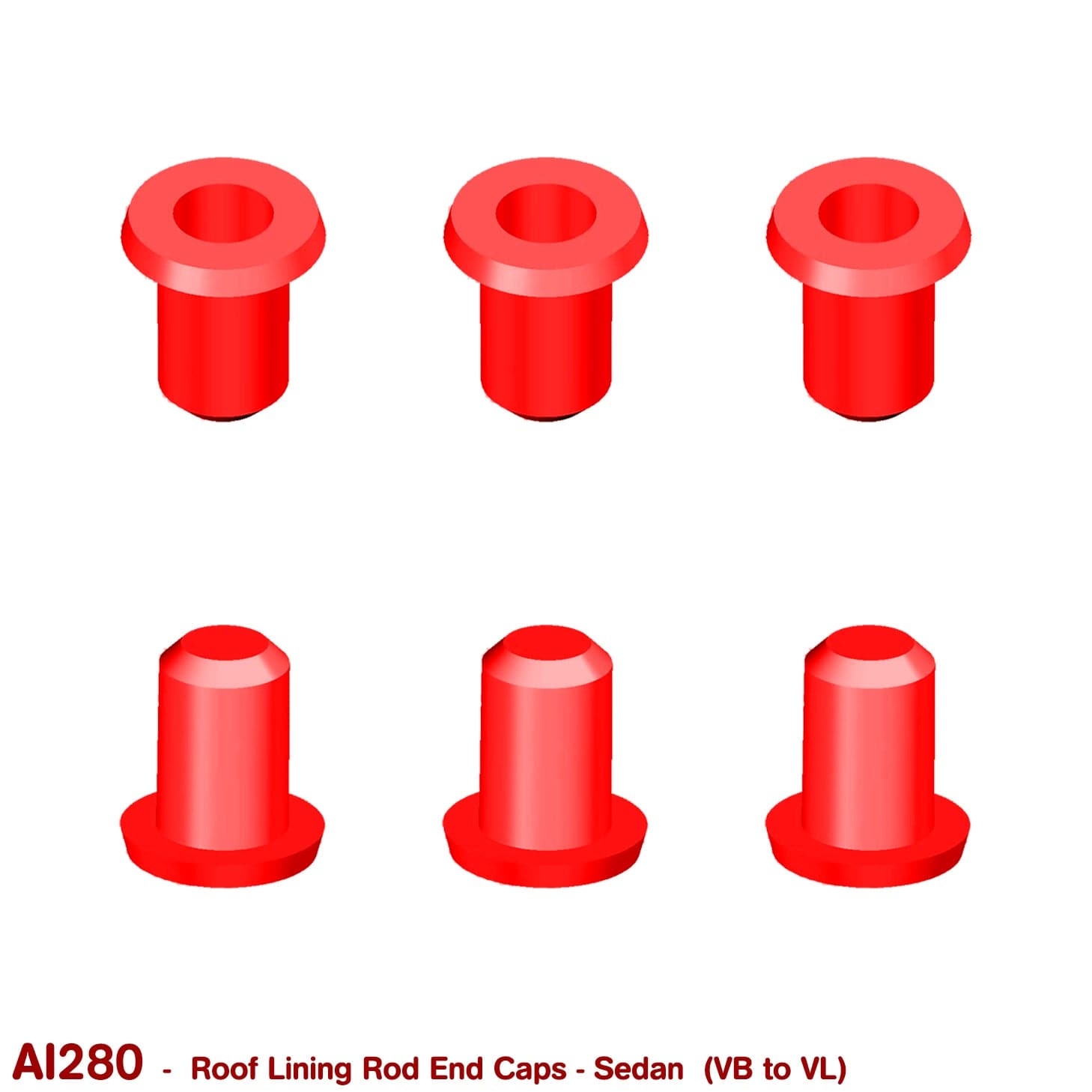 ROOF LINING ROD END CAPS for VB VC VH VK VL SEDAN - HOLDCOM AUTO PARTS