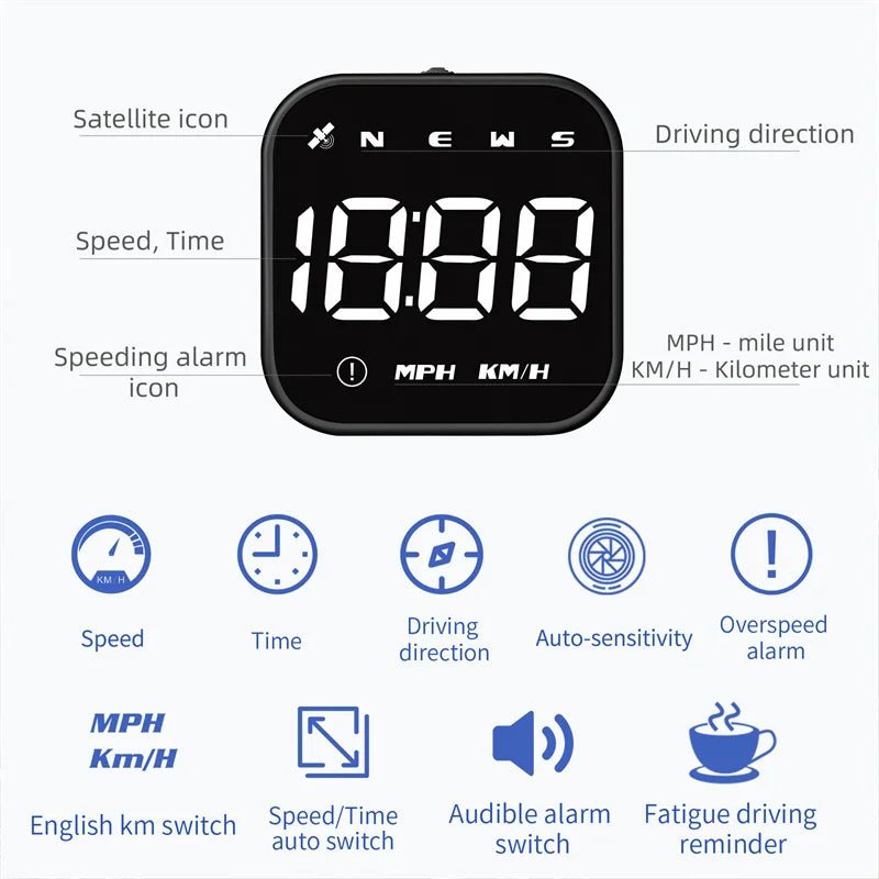 SPEEDOMETER GPS HUD (UNIVERSAL) - HOLDCOM AUTO PARTS