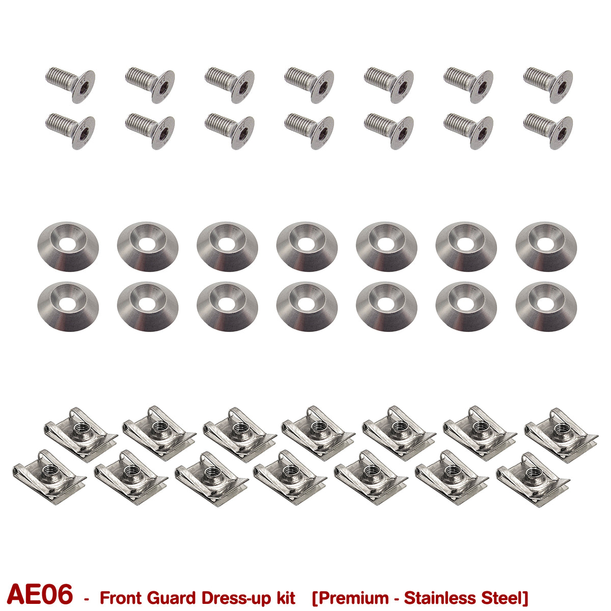 PREMIUM FRONT GUARD BOLT DRESS UP KIT for VB VC VH VK VL VN VP VR VS  (STAINLESS STEEL)