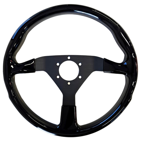 STEERING WHEEL (GLOSS BLACK) - HOLDCOM AUTO PARTS