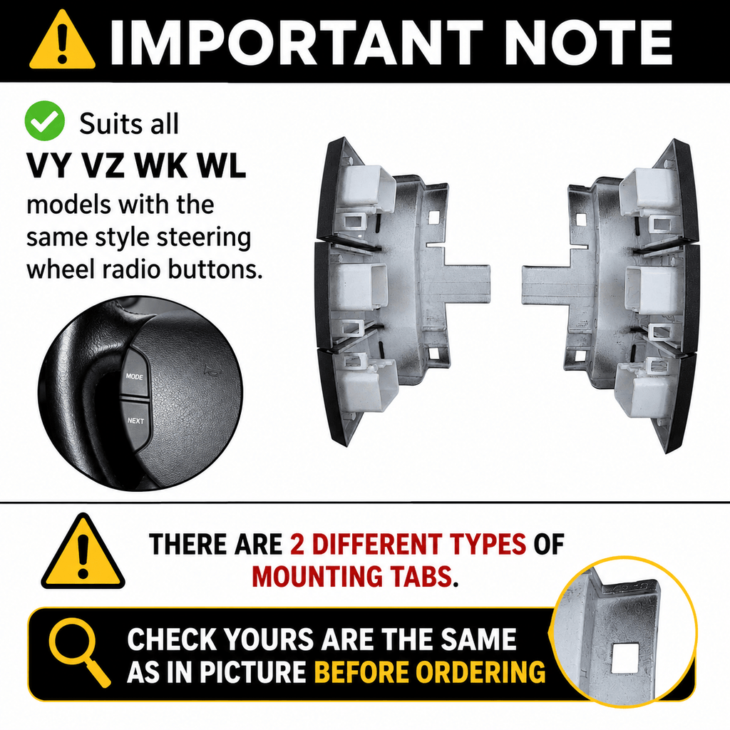 STEERING WHEEL RADIO BUTTONS for VY VZ WK WL - HOLDCOM AUTO PARTS