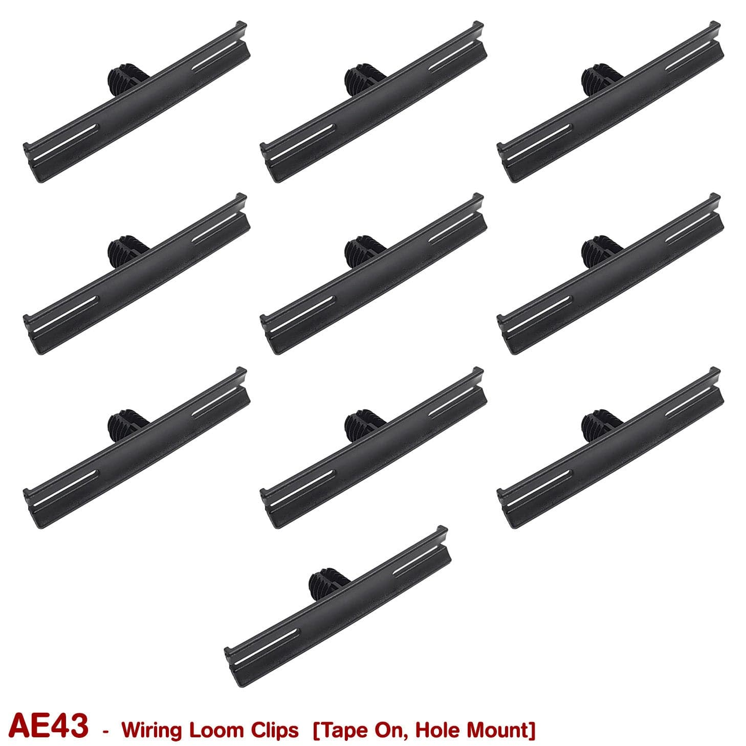TAPE - ON HOLE MOUNT WIRING LOOM CLIPS - HOLDCOM AUTO PARTS