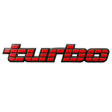 TURBO BADGE for VL EXCLUDING CALAIS (RED) - HOLDCOM AUTO PARTS