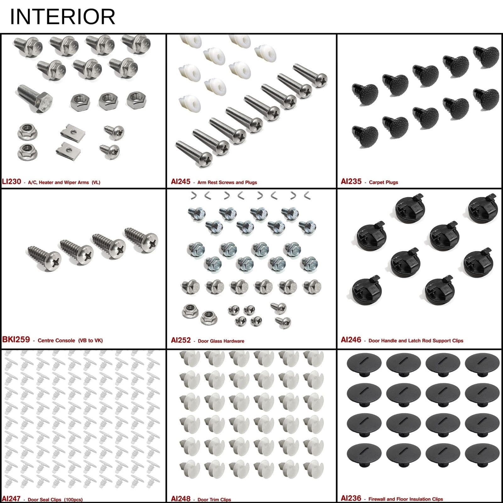 VK MEGA FASTENER KIT - HOLDCOM AUTO PARTS
