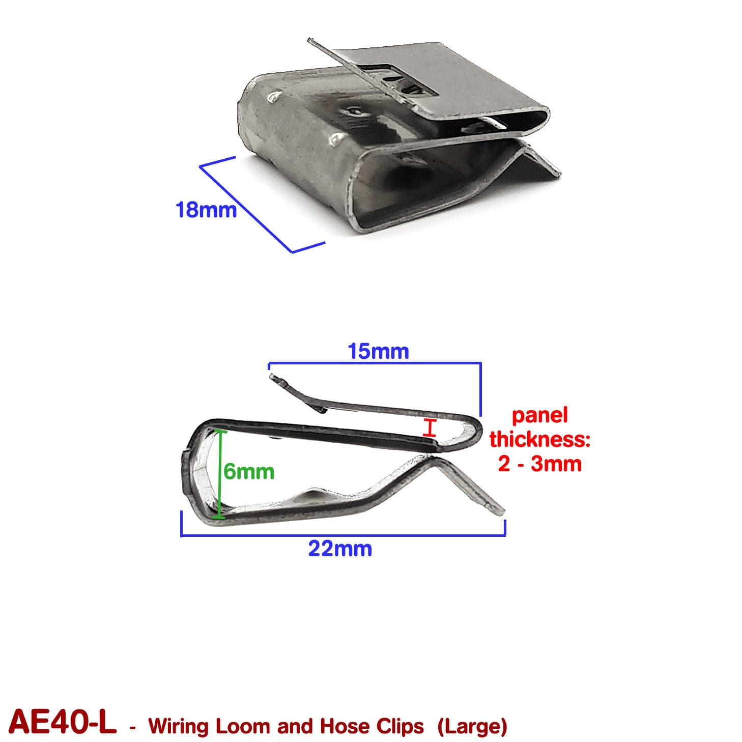 WIRING LOOM and HOSE CLIPS - LARGE - HOLDCOM AUTO PARTS