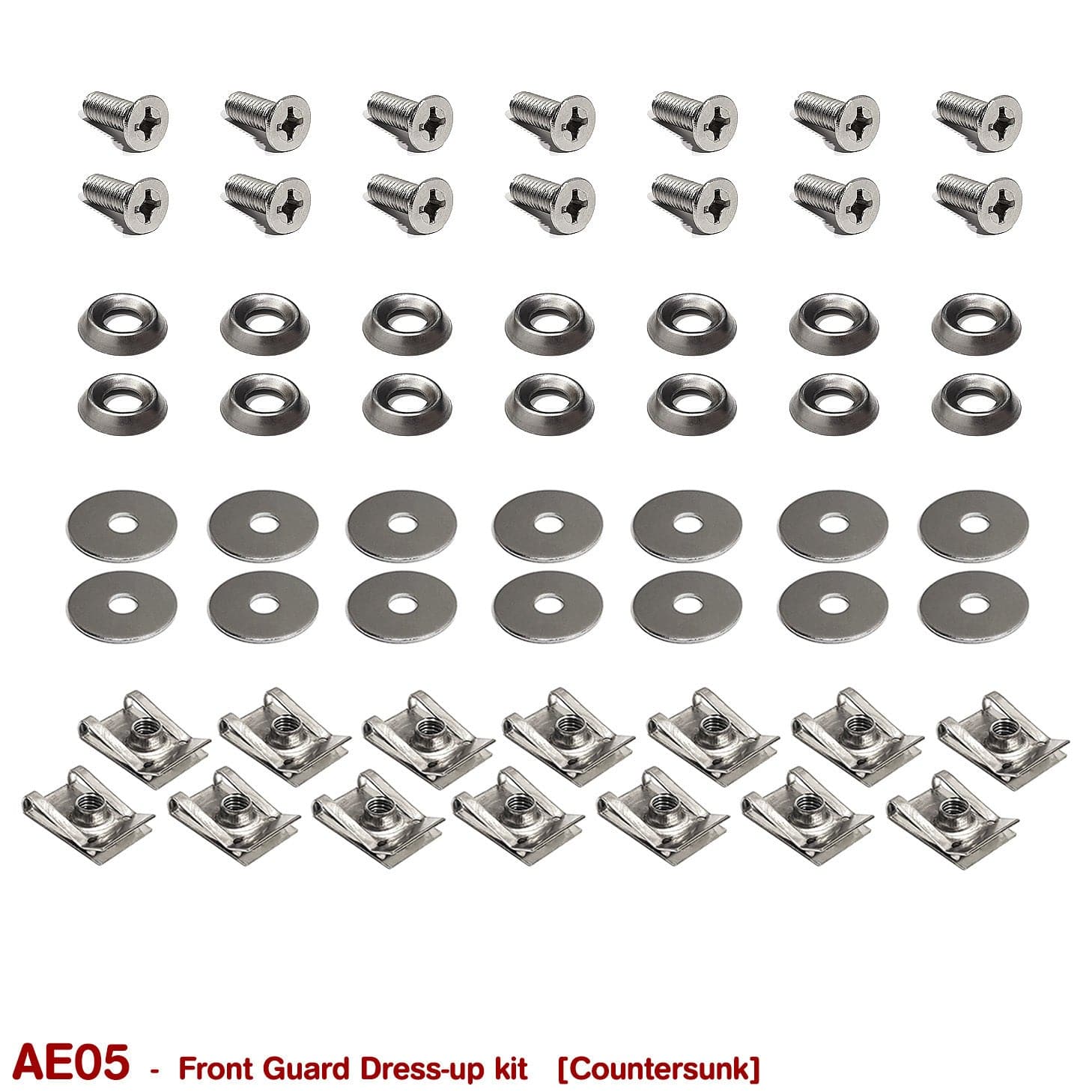 FRONT GUARD STAINLESS COUNTERSUNK DRESS UP KIT
