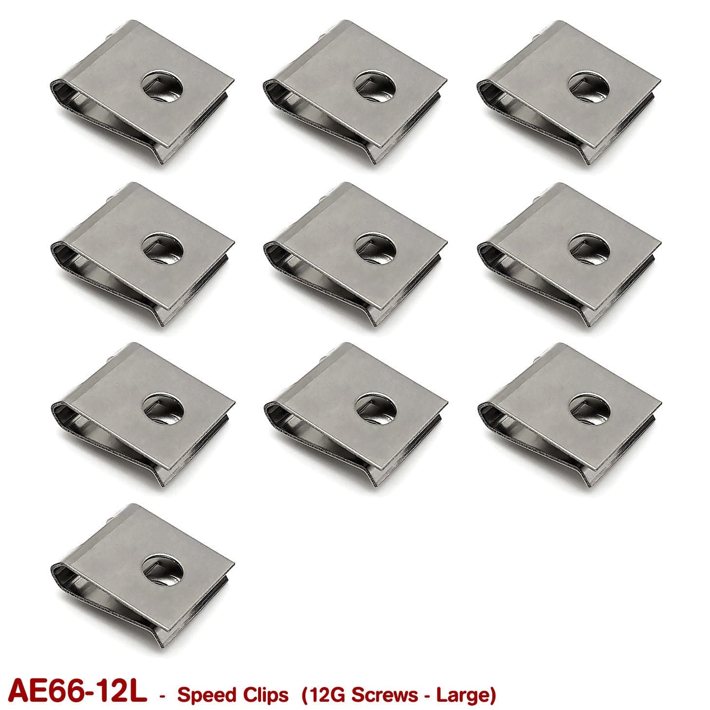SCREW SPEED CLIPS - 12G LARGE  (STAINLESS STEEL)